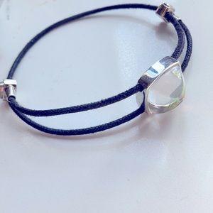 Baccarat silver and crystal bracelet. New with box